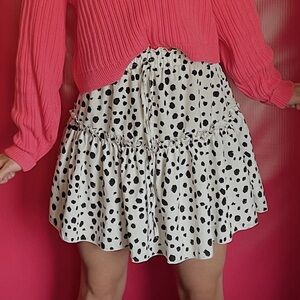 Polka Dot Skirt - Black and White